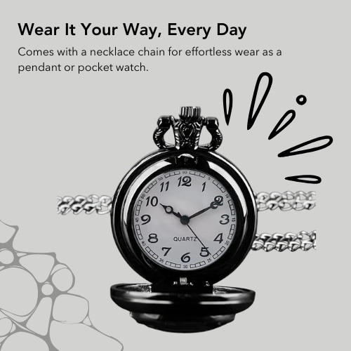 Vintage-Style Clever Crow Pocket Watch